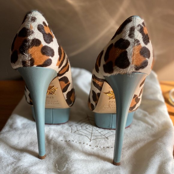 Blonde Leopard Charlotte Olympia Platforms - Picture 4 of 5